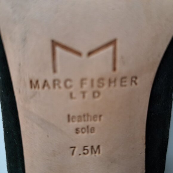 Marc Fisher LTD Womens MLZALA Black Suede Block Pumps Heels Shoes - Size 7.5 - Picture 14 of 14